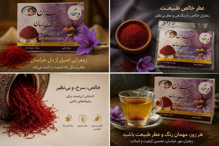 زعفران مهر خراسان نیم مثقال