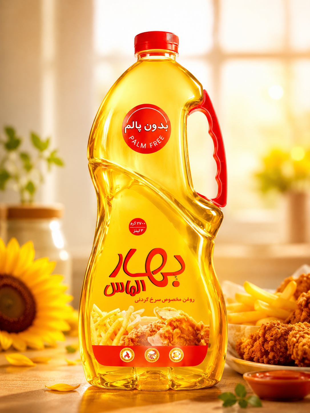 روغن مخصوص سرخ کردنی بهار ۳لیتری(۲.۷لیتری