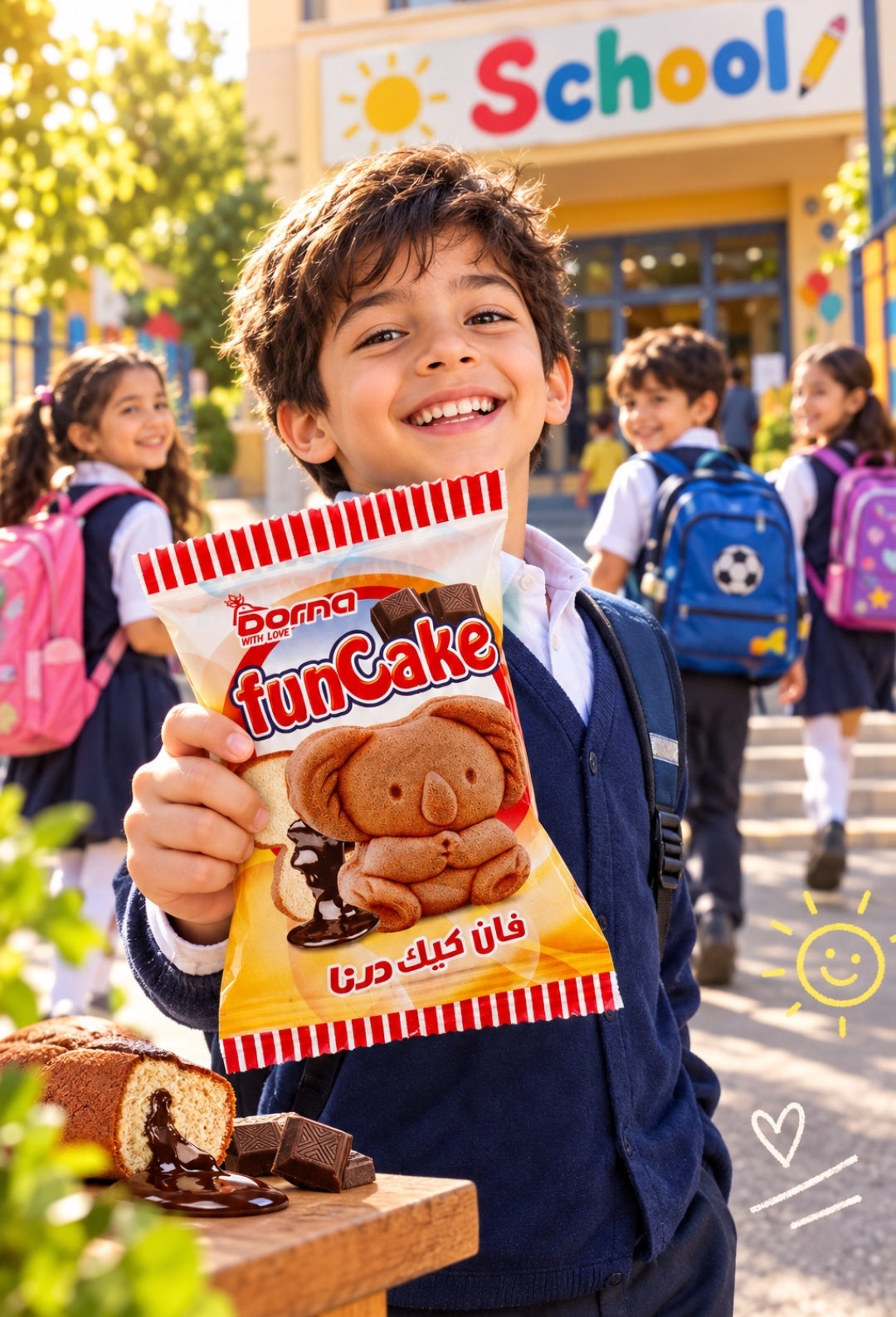 پن کیک با مغز کرم کاکائو درنا